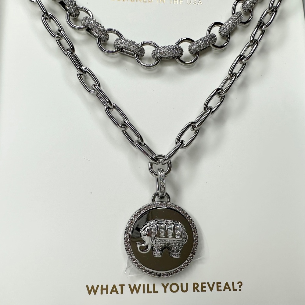 Bomb Party Luxe Layers Explore With Me NK44370 Silver Plating NWT - Picture 2 of 4
